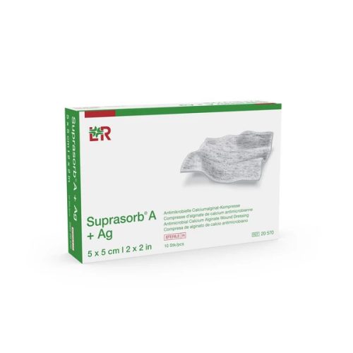 Suprasorb A+AG    alginát kötszer steril  5×5
